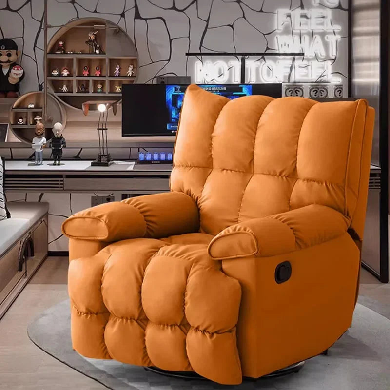 Cloud Rest Hybrid Velvet Recliner, Rocking and Revolving