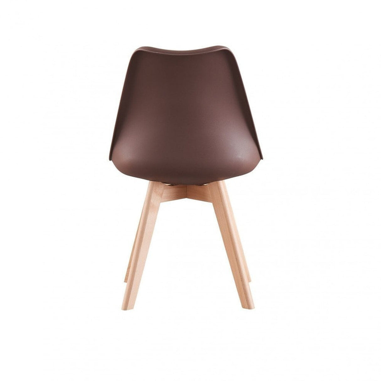 Tulip PU Padded Dining Chair with Wooden Legs
