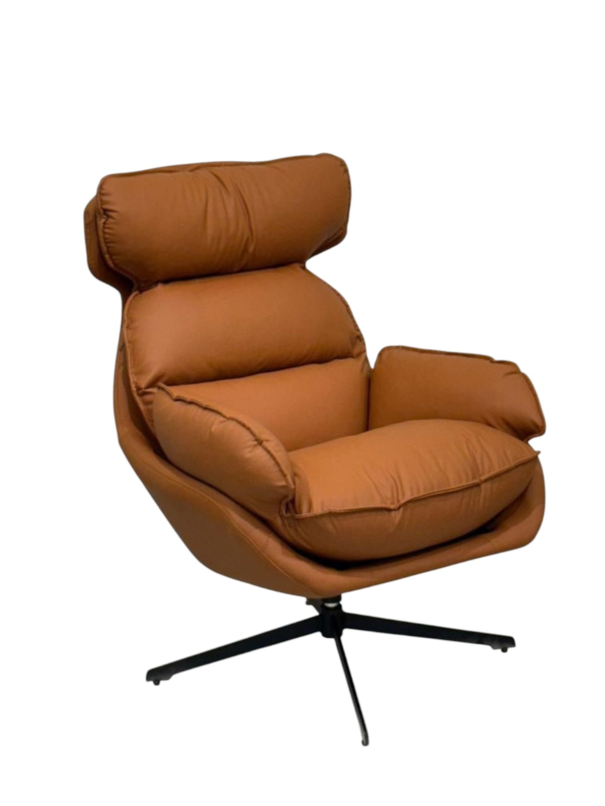 Ethan Hybrid Leather Swivel Lounge Chair