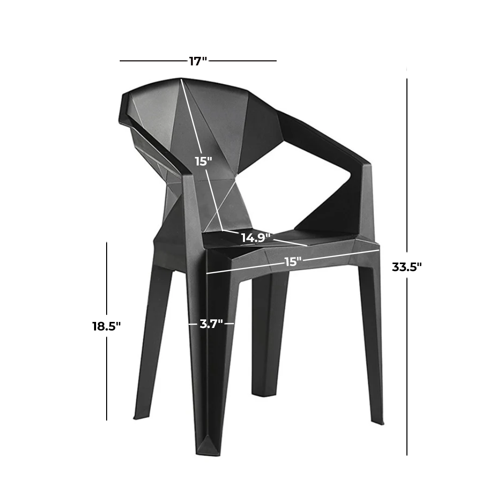 Motly Durable Plastic Outdoor/Dining Chair