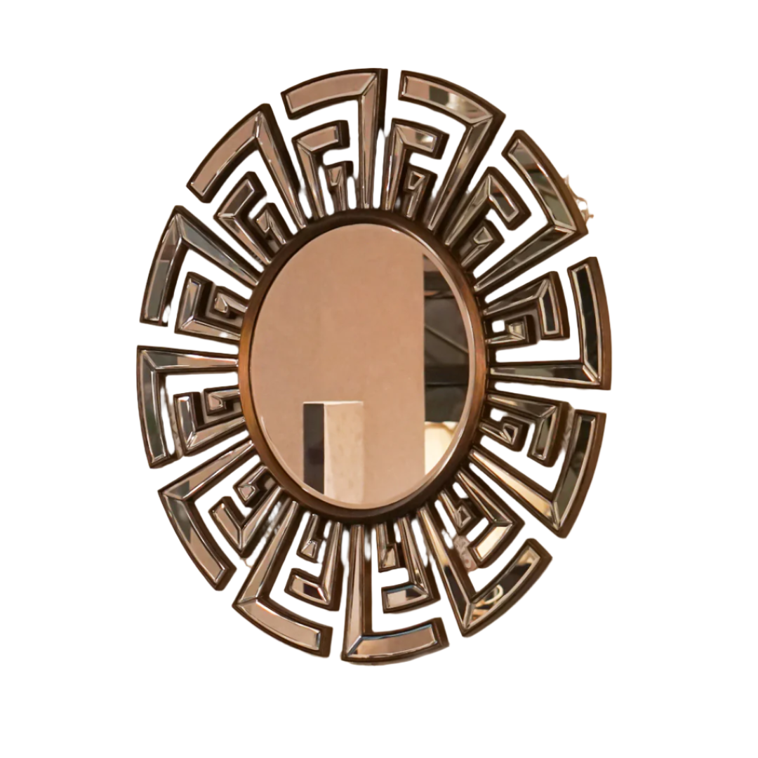 Afrasian Round Mirror