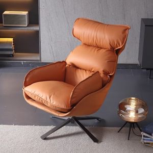 Ethan Hybrid Leather Swivel Lounge Chair