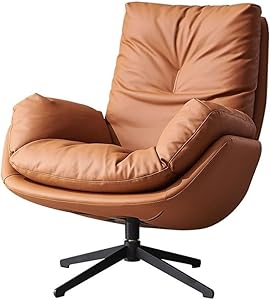 Hermes Texture Fabric Swivel Lounge Chair, with foortrest