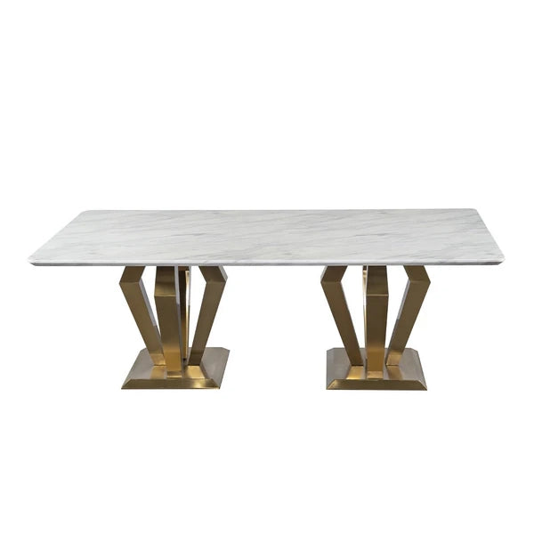 Aquila Gold Marble Dining Table