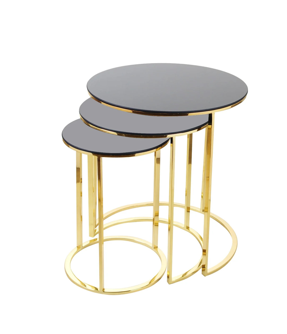 Aras Nesting Table Set (Gold)