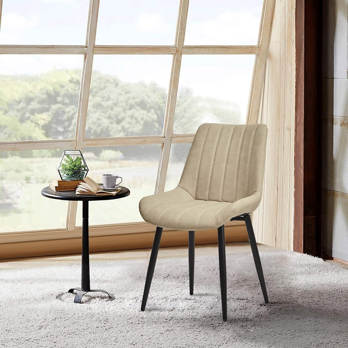 BOSTON Tufted/ Leather Kitchen Dining Chair