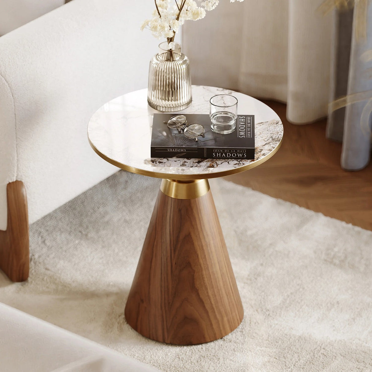 Bistro Wooden Texture Side Table