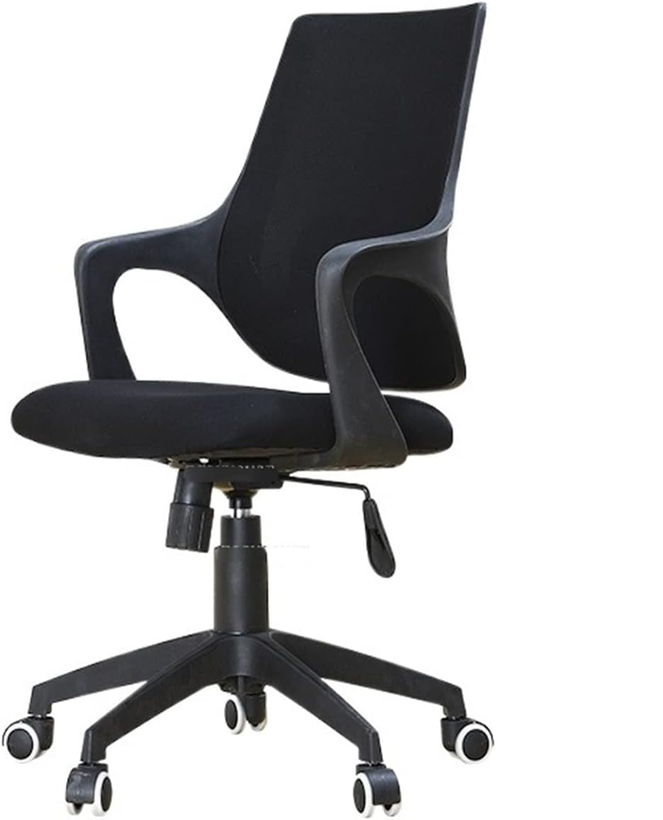 Charles Low Back Soft Fabric Office Chair (Black)
