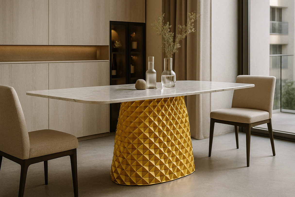 Gold Curt Dining Table