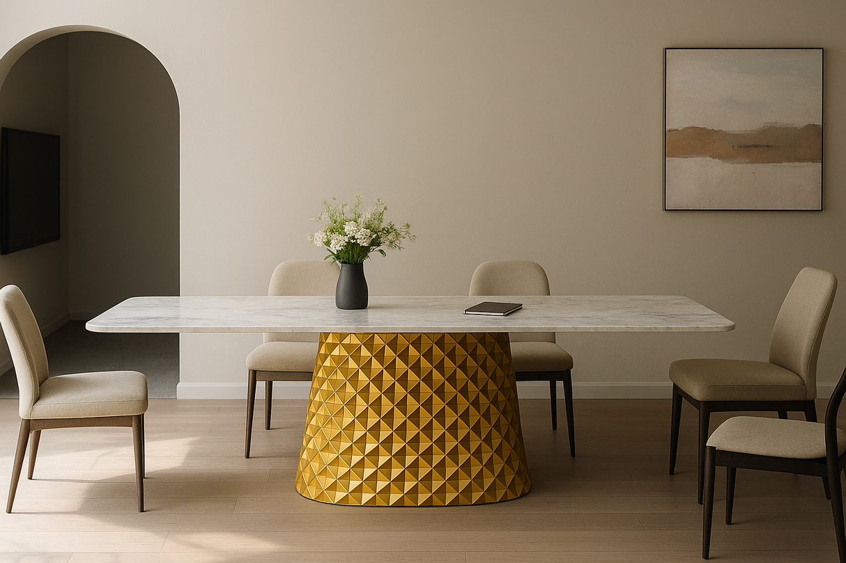 Gold Curt Dining Table