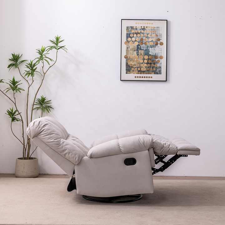 Cloud Rest Hybrid Velvet Recliner, Rocking and Revolving
