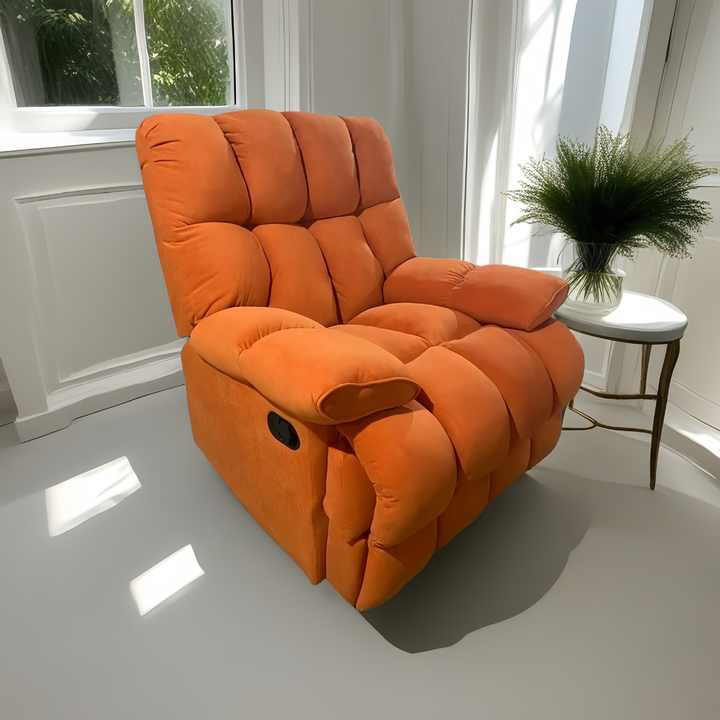 Cloud Rest Hybrid Velvet Recliner, Rocking and Revolving