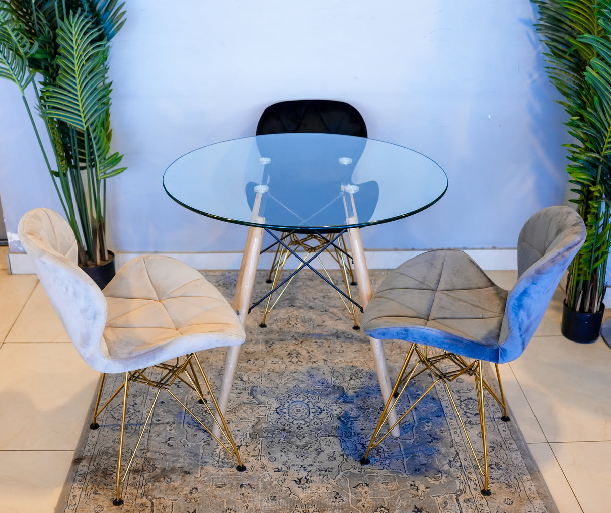 Butterfly Premium Velvet Gold Dining Chair