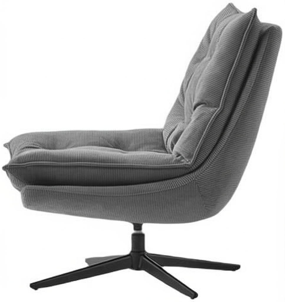 Harmony Corduroy Fabric Swivel Chair