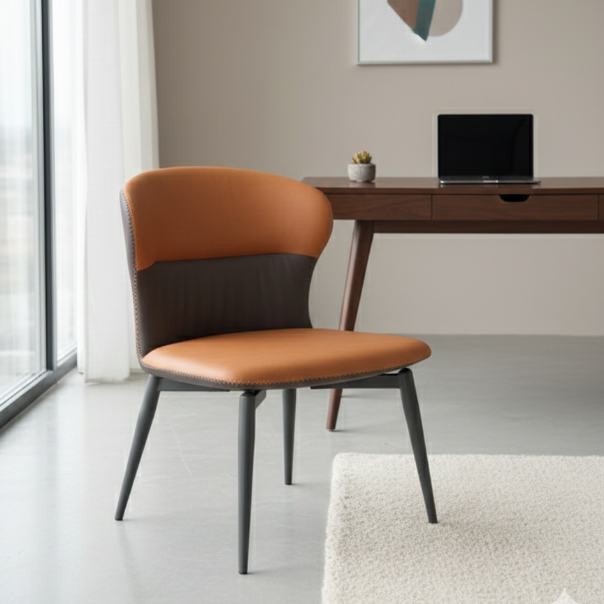 Nailhead Dining Chair ( orange )