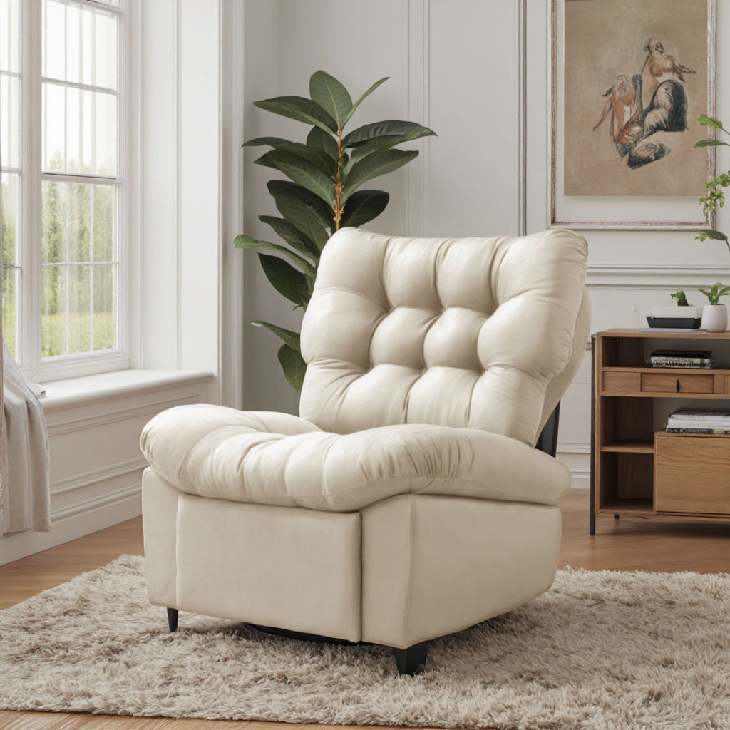 Royalano Stain-free Fabric Recliner, Rocking and Revolving