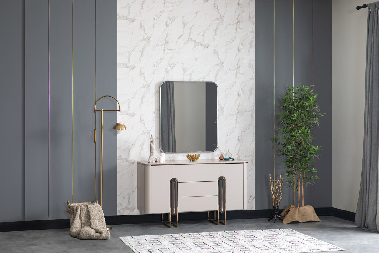 Ottoman Dresser with Mirror