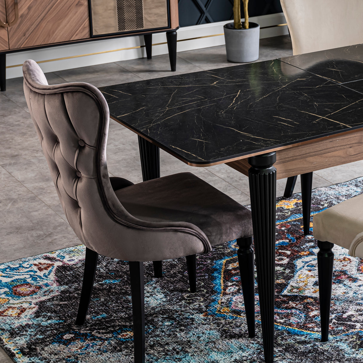 ISTINYE - Dining Set ( 6 Chairs +Table )