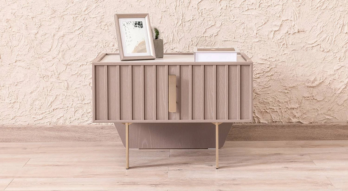 Latte Bedside Table