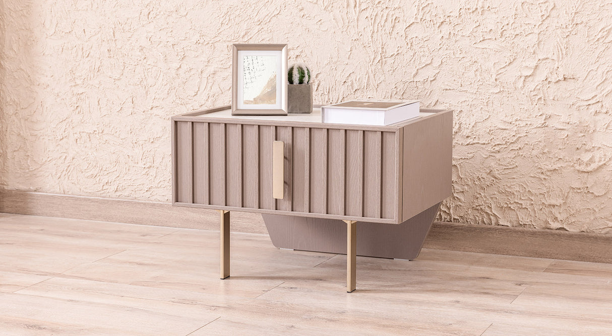 Latte Bedside Table
