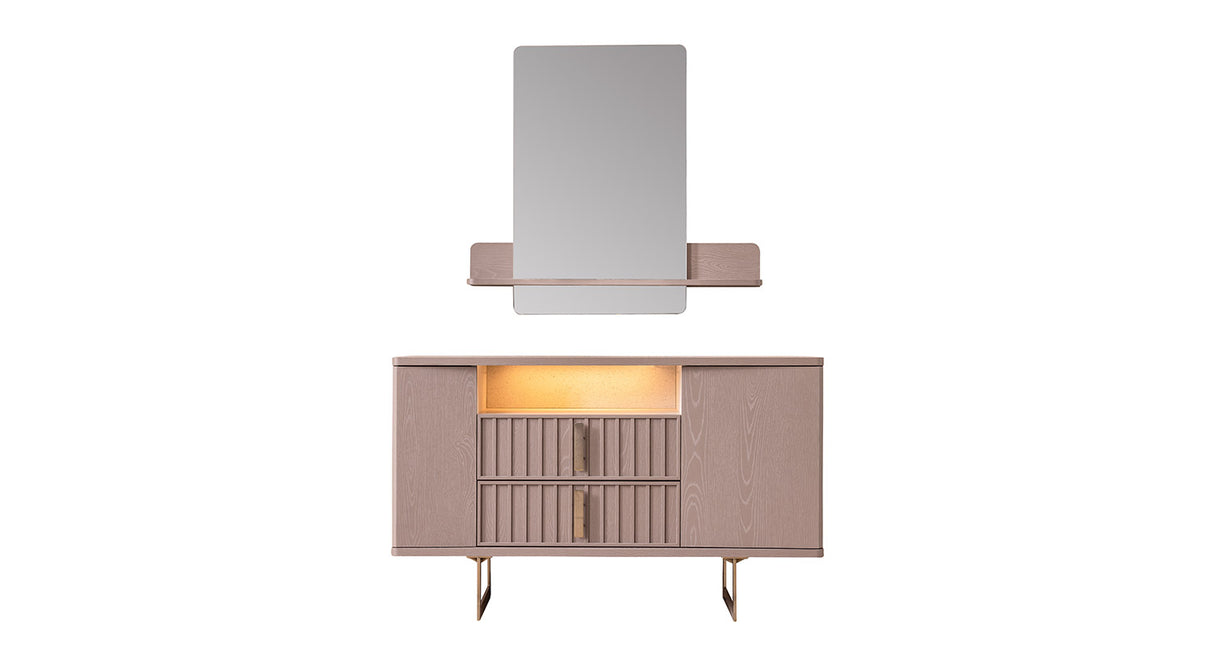 Latte Dresser with Mirror