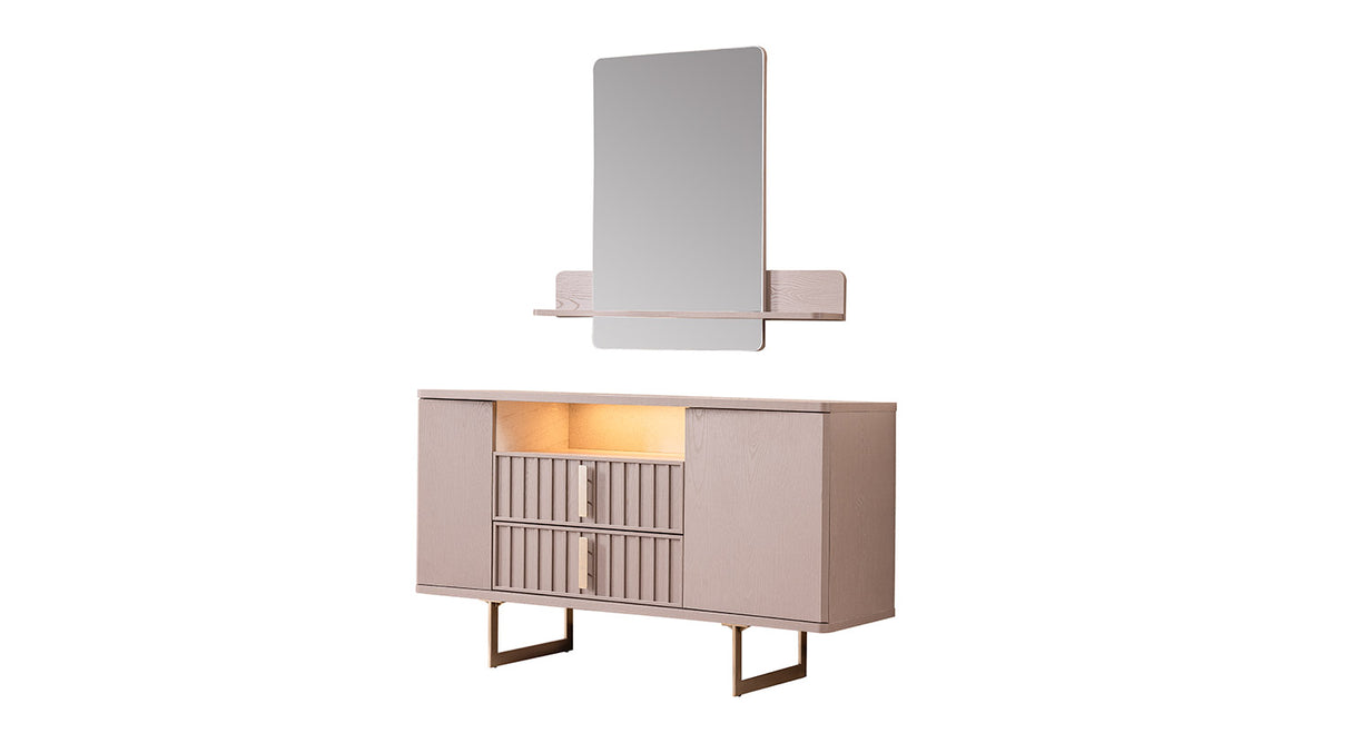 Latte Dresser with Mirror