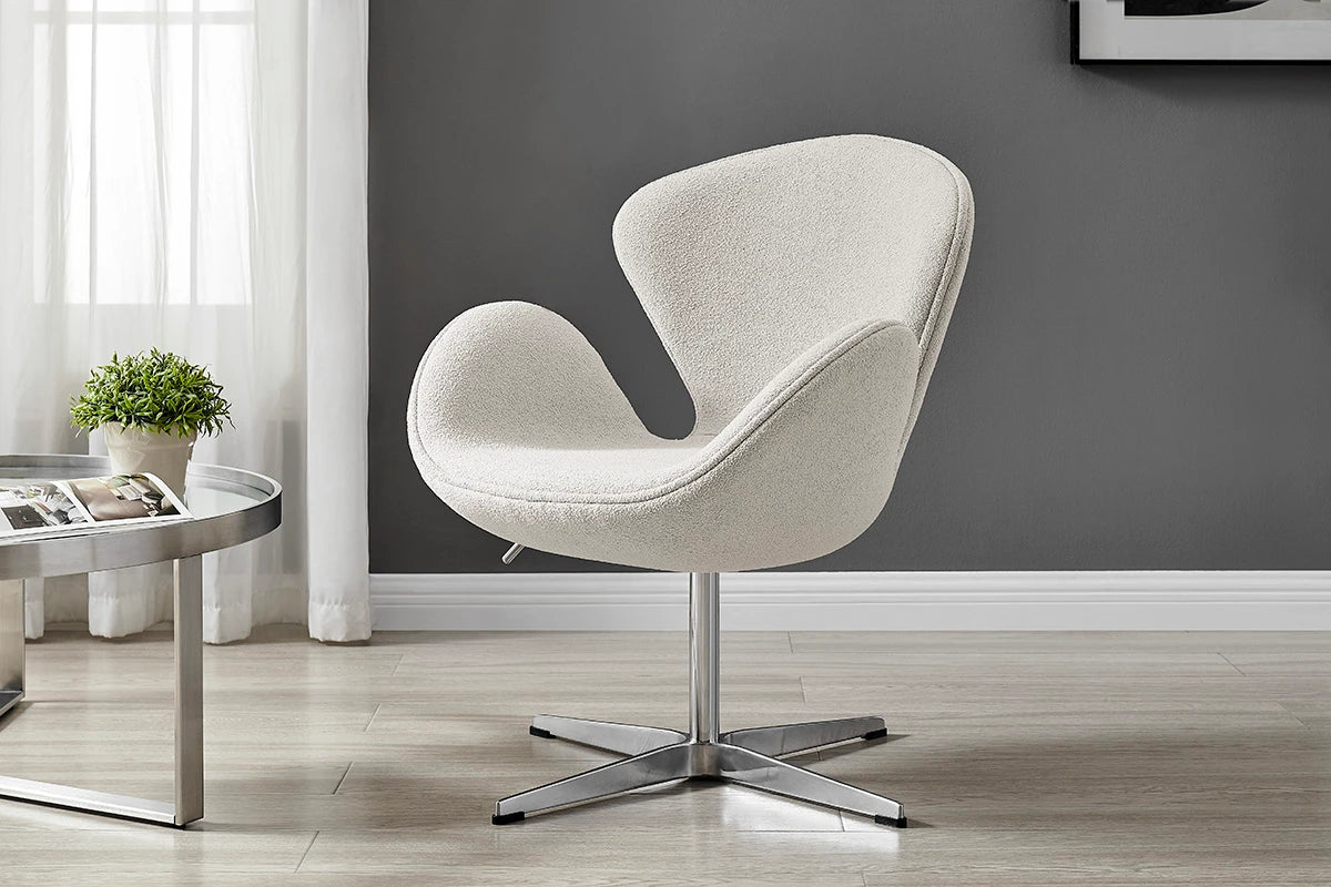 Swan Leather Lounge Arm Chair