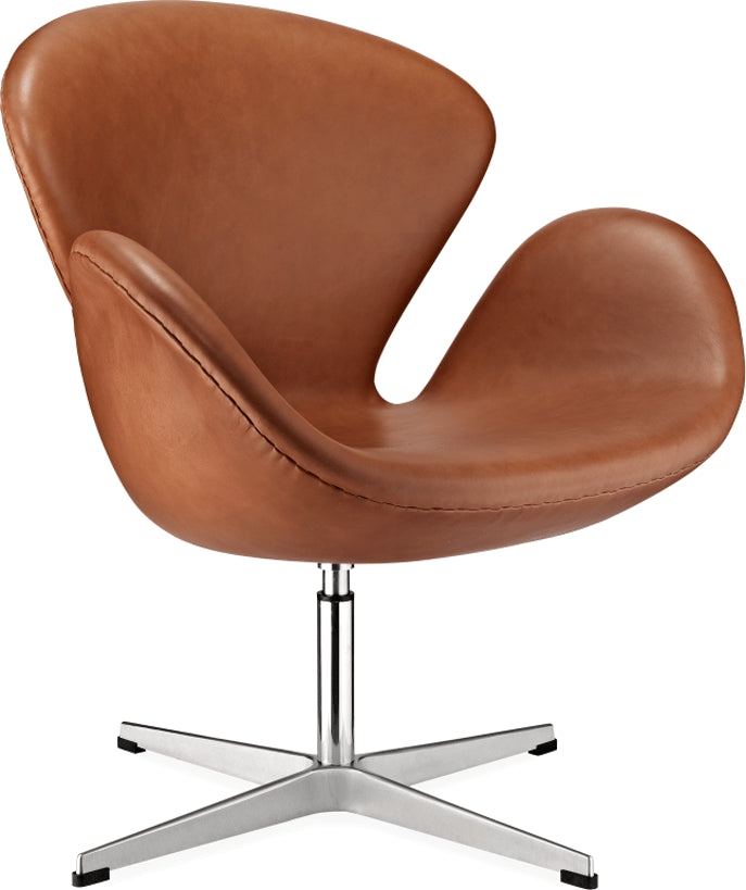 Swan Leather Lounge Arm Chair