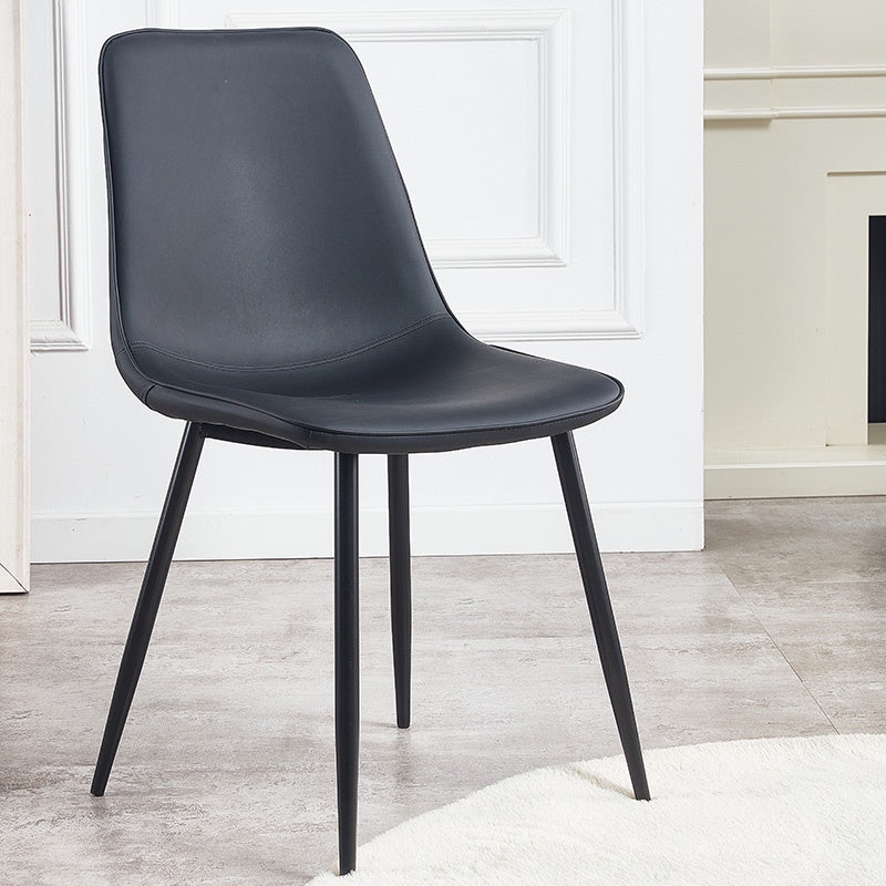Fred Matte Leather Dining Chair