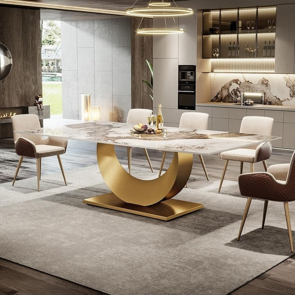 Gold Arch Dining Table 6 Seater