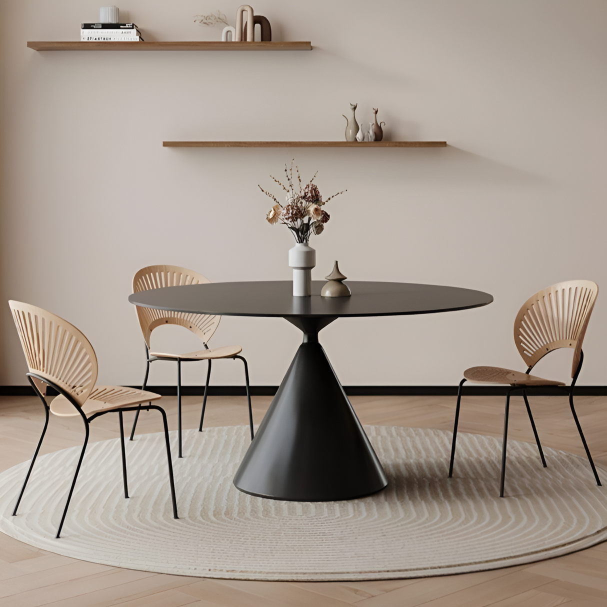 Pyramid Veneer Wood Dining Table