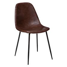 Richmond Shining Leather Dining Chair - Premium Upholstered Seat with Ergonomic Back Support - Modern Dining Room Furniture - 17.5" H x 17" W x 17" D - Black
