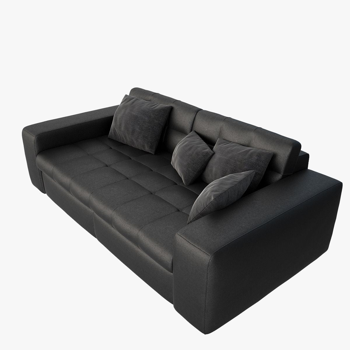 Throne Sofa | Luxurious Modern Sofa Set | Premium Black Upholstery | Regal Design | Comfortable Seating | Contemporary Living Room Furniture | Meeshan Furniture