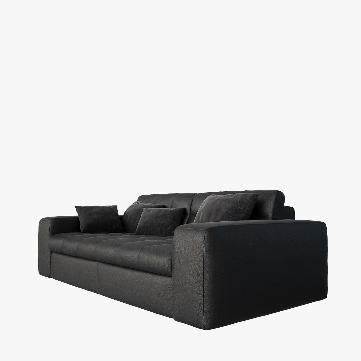 Throne Sofa | Luxurious Modern Sofa Set | Premium Black Upholstery | Regal Design | Comfortable Seating | Contemporary Living Room Furniture | Meeshan Furniture