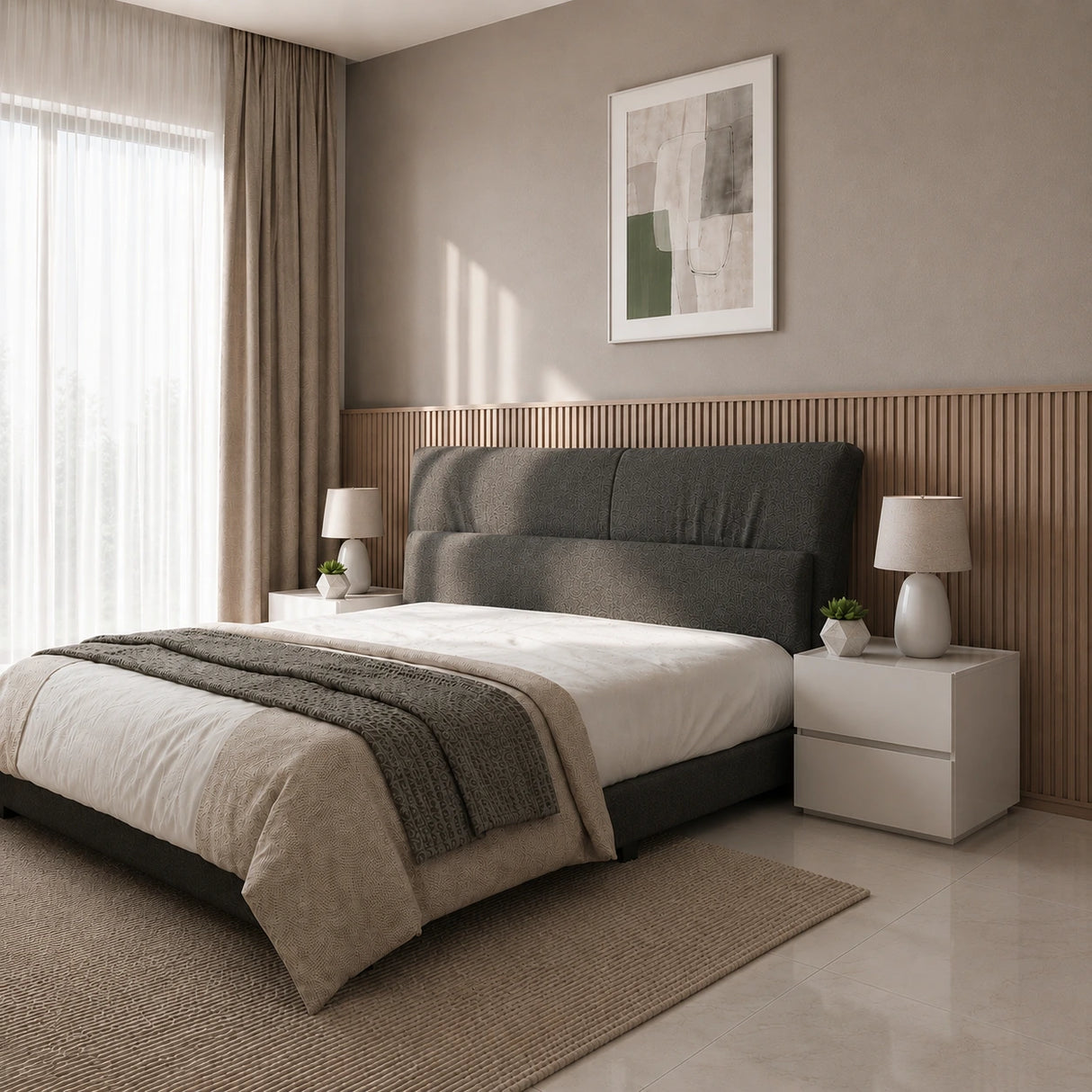 Valen Luxury Fabric Bed