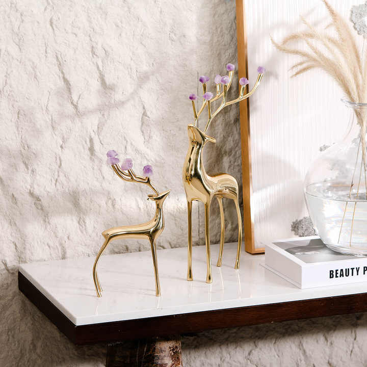 Golden stage with precious stone decor