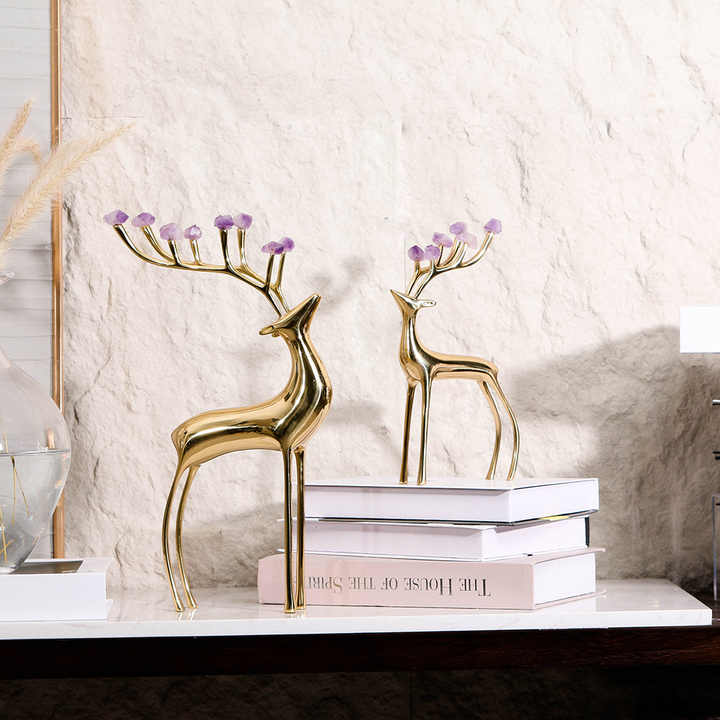 Golden stage with precious stone decor