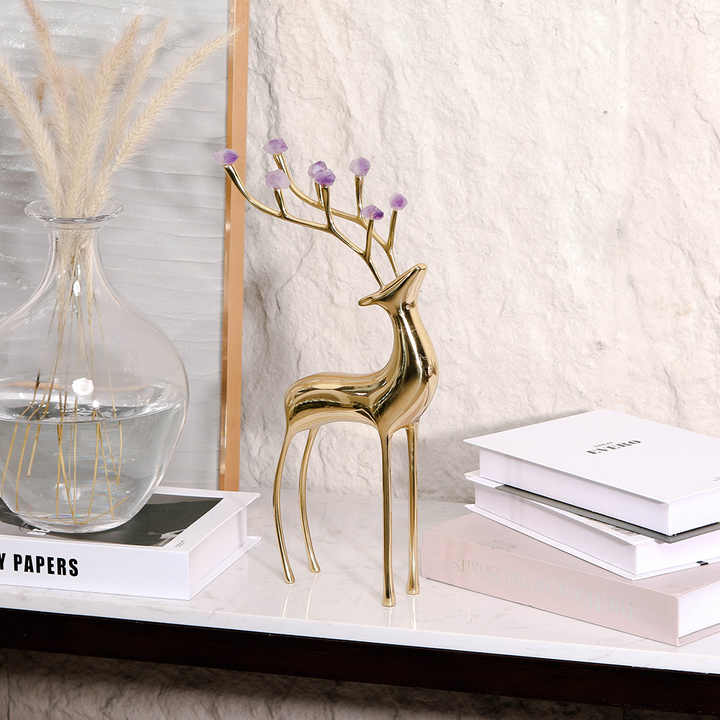 Golden stage with precious stone decor