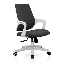Charles Low Back Soft Fabric Office Chair (Black)