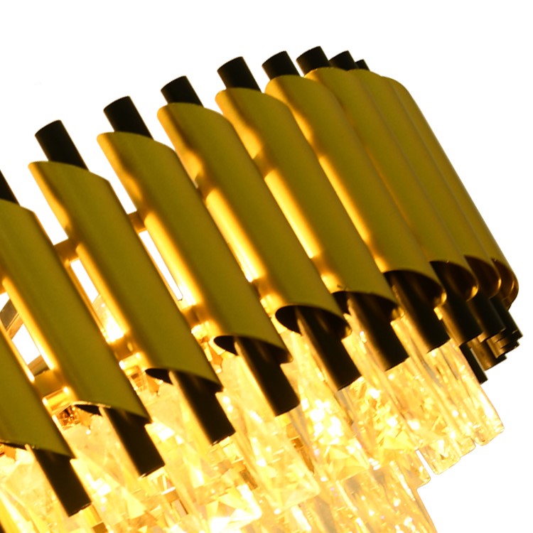 Luxury Crystal & Black Chandelier - Diameter 32Inches / Luxury Warm Light