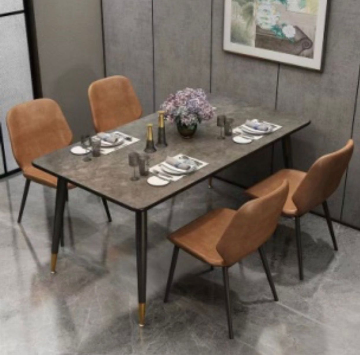 Kooper Wooden Dining Table (Brown)