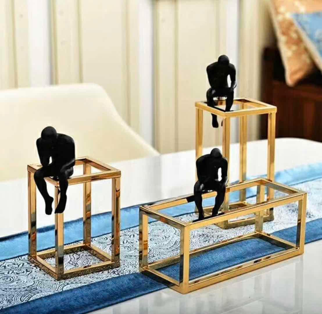 3 Men In Black Gold Decor Set