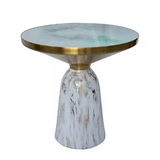 White Marble Side Table