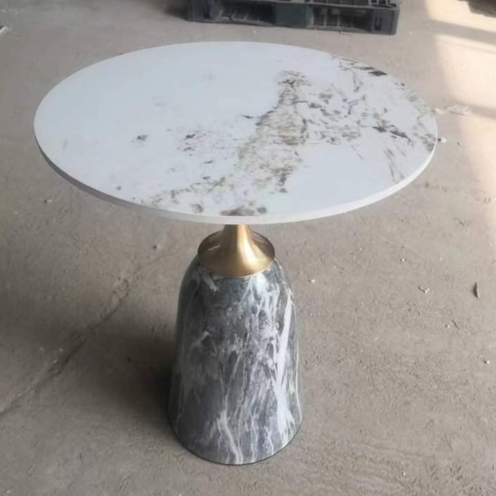 White Marble Side Table