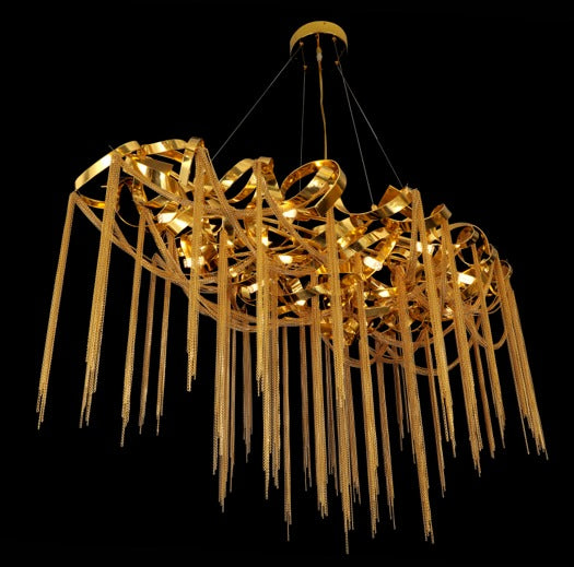 Gold Ribbon Chandelier