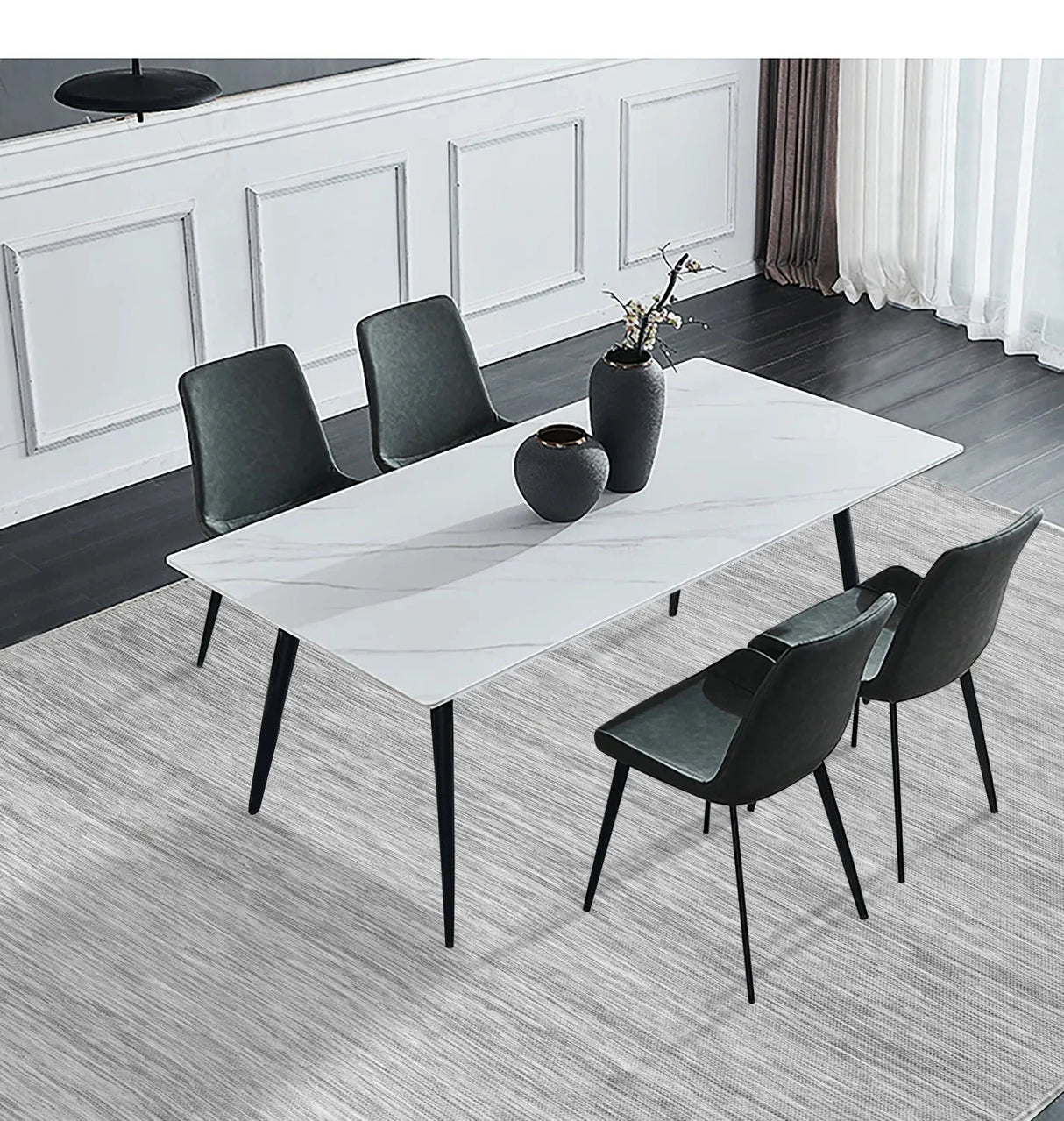 Eden QUARTZ Scratch Resistance Minimistic Dining Table