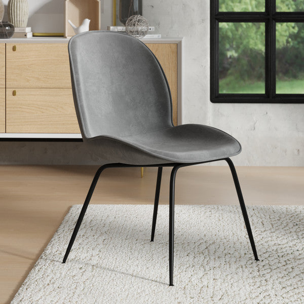 Diana Velvet Dining Chair - Premium Upholstered Accent Chair with Ergonomic Backrest, Modern Luxury Seating for Dining Room, Kitchen & Home Office (Off-White)