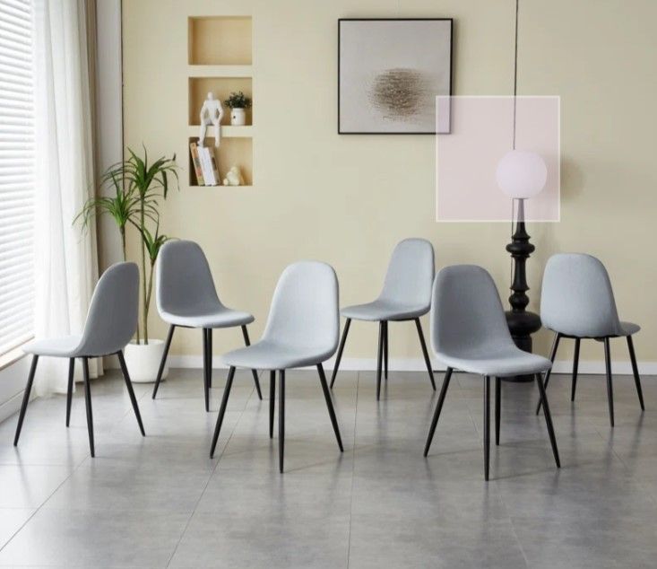 Richmond Shining Leather Dining Chair - Premium Upholstered Seat with Ergonomic Back Support - Modern Dining Room Furniture - 17.5" H x 17" W x 17" D - Black