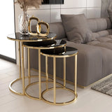 Aras Nesting Table Set (Gold)