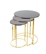 Aras Nesting Table Set (Gold)